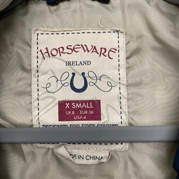 Horseware Ireland Navy Quilted Equestrian Riding Vest XS "ASM" MONOGRAMMED - Picture 5 of 9
